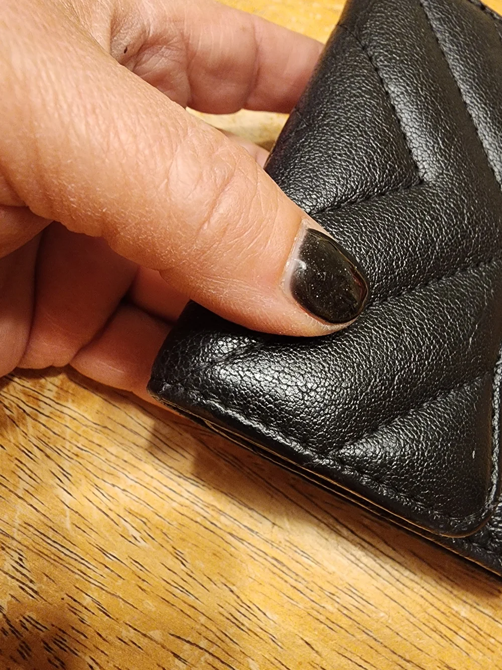 black quilted leather Chanel 2.55 Reissue compact wallet